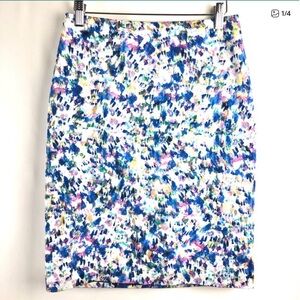 Ann Taylor Colorful Pencil Skirt Contrast Zipper